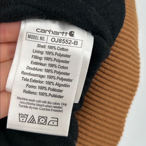 Carhartt Kid's Canvas Insulated Hooded Active Jac - Boys Size 3T - Picture 7 of 7